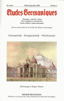 Etudes germaniques, no 03, 2006